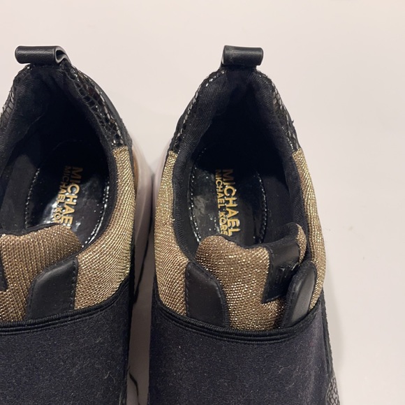 MICHAEL KORS Cosmo Slip On Sneakers ~ Glitter Gold ~ Size 9.5 - Picture 3 of 7
